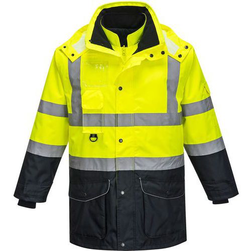 Parka Haute-visibilité 7-en-1 Traffic S426 Bleu/jaune Xl