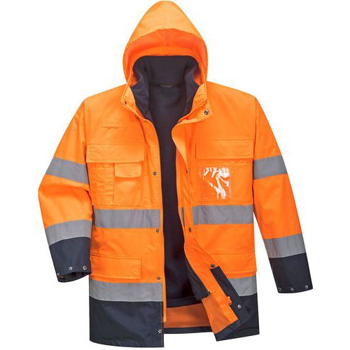 Parka Haute-visibilité 3-en-1 S162 Bleu/orange S
