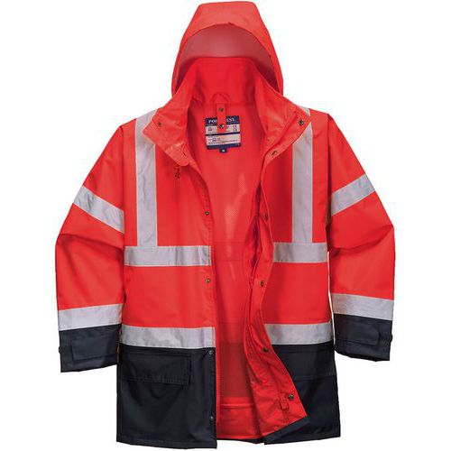 Parka Haute-visibilité 5-en-1 Executive S768 Rouge/jaune L
