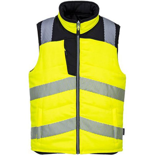 Gilet Réversible Haute Visibilité Pw374 Noir/jaune Xxl