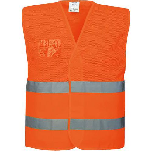 Gilet Haute-visibilité Semi-maille C494 Orange S