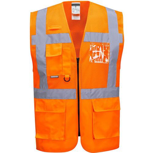 Gilet Haute-visibilité Executive Madrid C496 Orange Xxl