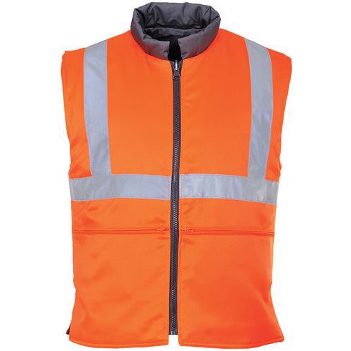 Gilet De Froid Haute-visibilité Réversible Ris Orange M