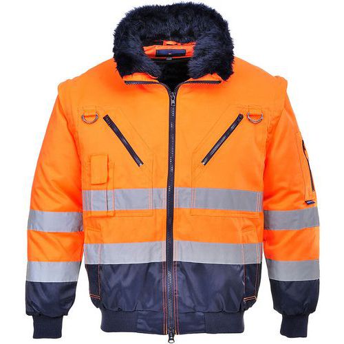 Blouson Pilote Haute Visibilité 3-en-1 Pj50 Bleu/orange Xl