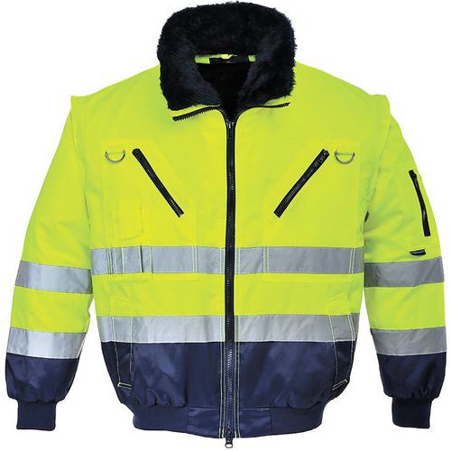 Blouson Pilote Haute Visibilité 3-en-1 Pj50 Bleu/jaune M