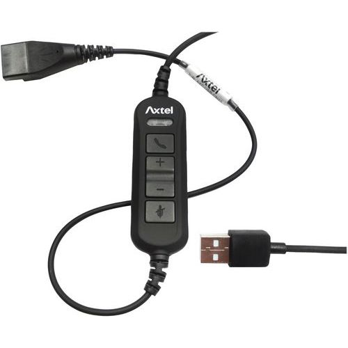 Micro-casques filaires cordon USB - Axtel Micro-casques filaires cordon USB - Axtel