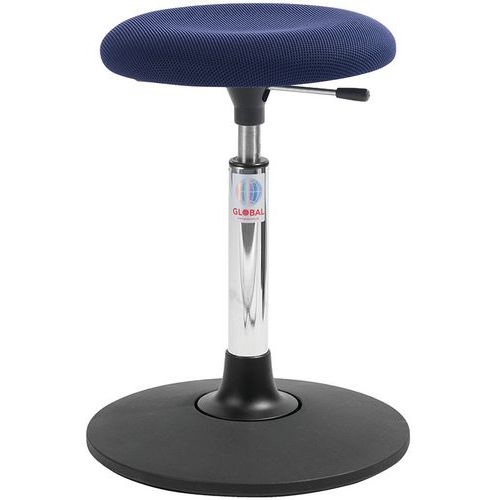 Tabouret Sway Vérin à Gaz Haut Assise Beta Tissu 3d Bleu