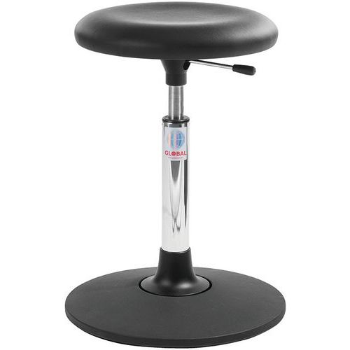 Tabouret Sway Assise Beta Imitation Cuir Noir