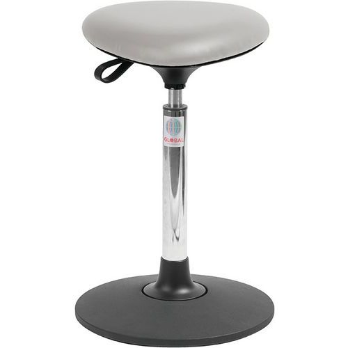 Tabouret Sway Assise Tria Imitation Cuir Gris