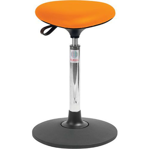 Tabouret Sway Assise Tria Imitation Cuir Orange