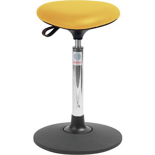 Tabouret Sway Assise Tria Imitation Cuir Jaune