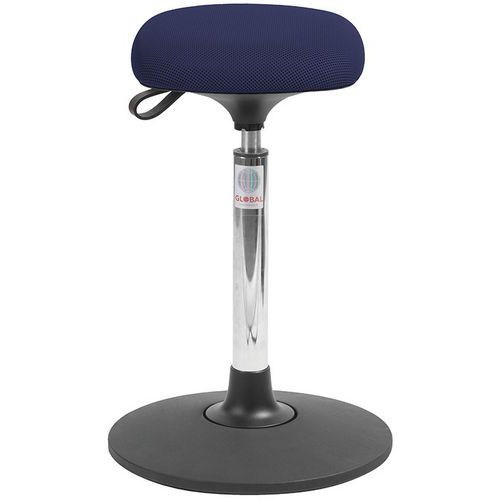 Tabouret Sway Vérin à Gaz Haut Assise Tetra Tissu 3d Bleu