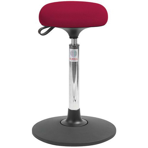 Tabouret Sway Vérin à Gaz Haut Assise Tetra Tissu 3d Rouge