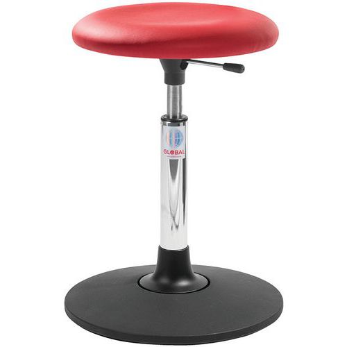 Tabouret Sway Assise Beta Imitation Cuir Rouge