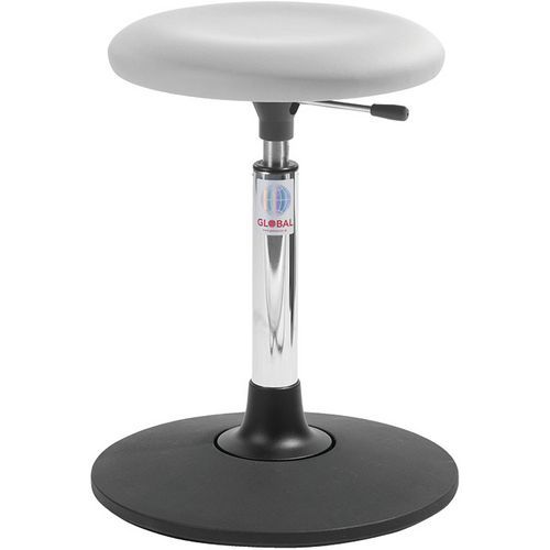 Tabouret Sway Assise Beta Imitation Cuir Gris