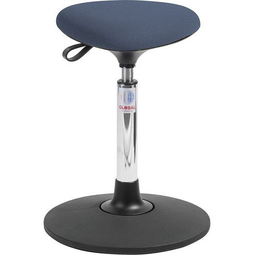 Tabouret Sway Vérin à Gaz Medium Assise Tria Cura Bleu