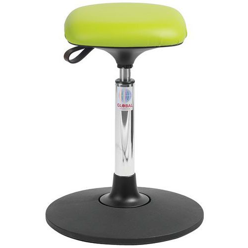 Tabouret Sway Assise Tetra Imitation Cuir Vert