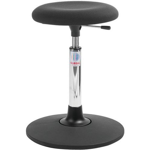 Tabouret Sway Vérin à Gaz Bas Assise Beta Tissu 3d Noir
