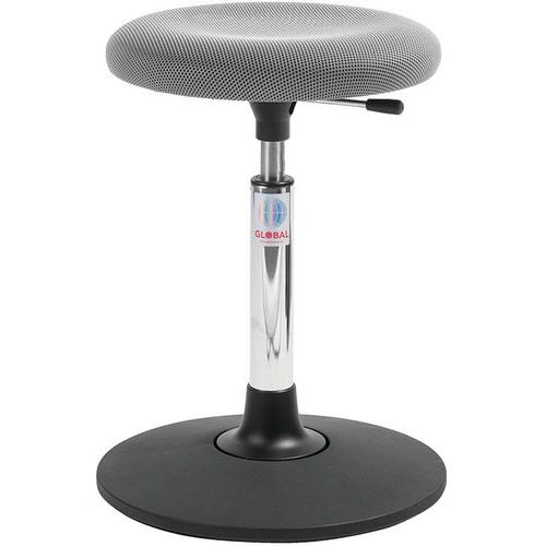 Tabouret Sway Vérin à Gaz Bas Assise Beta Tissu 3d Gris