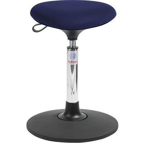 Tabouret Sway Vérin à Gaz Bas Assise Tria Tissu 3d Bleu