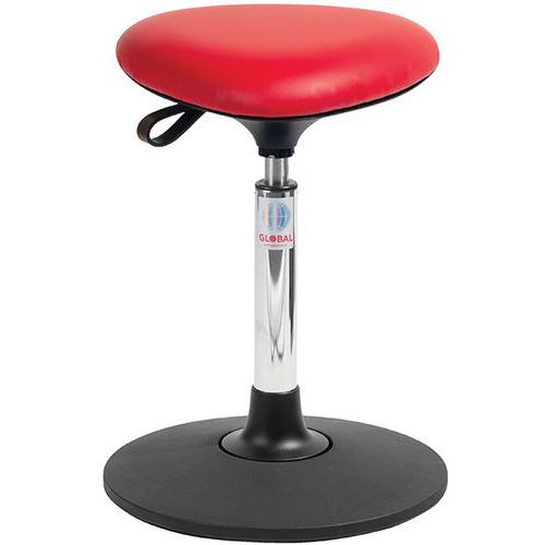 Tabouret Sway Assise Tria Imitation Cuir Rouge