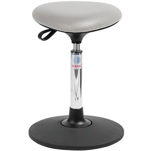 Tabouret Sway Assise Tria Imitation Cuir Gris