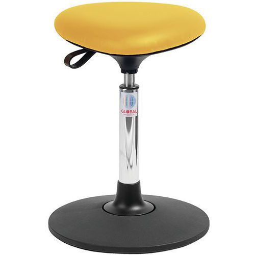 Tabouret Sway Assise Tria Imitation Cuir Jaune