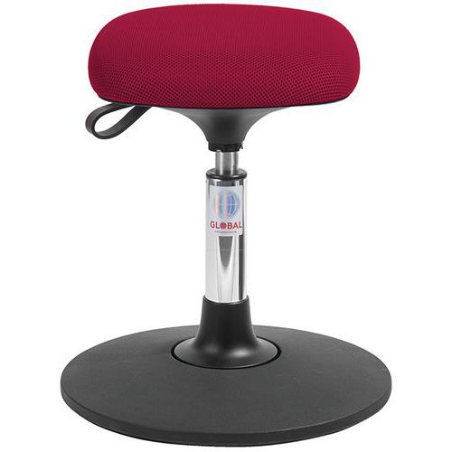 Tabouret Sway Vérin à Gaz Bas Assise Tetra Tissu 3d Rouge
