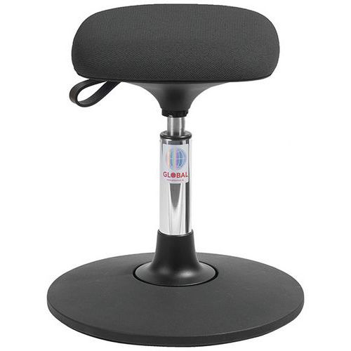 Tabouret Sway Vérin à Gaz Bas Assise Tetra Cura Noir