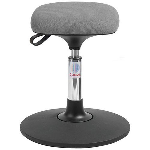Tabouret Sway Vérin à Gaz Bas Assise Tetra Cura Gris