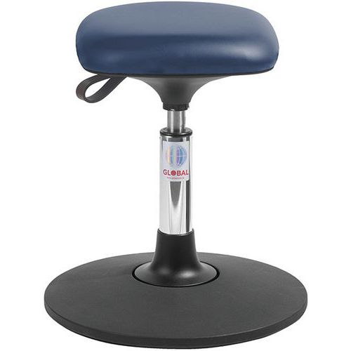 Tabouret Sway Assise Tetra Imitation Cuir Bleu