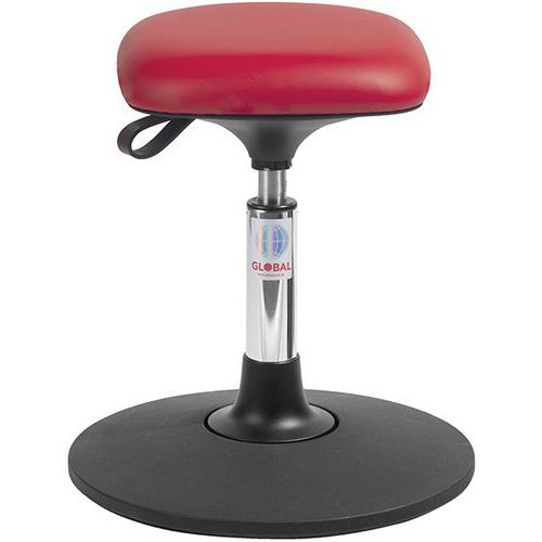 Tabouret Sway Assise Tetra Imitation Cuir Rouge