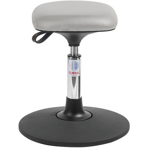 Tabouret Sway Assise Tetra Imitation Cuir Gris