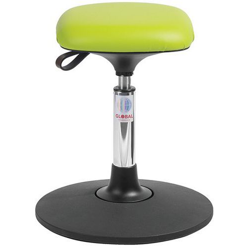 Tabouret Sway Assise Tetra Imitation Cuir Vert