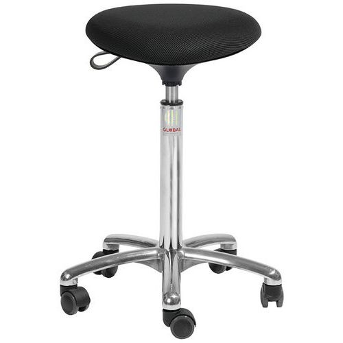 Tabouret Alu50 Assise Tria Tissu 3d Noir