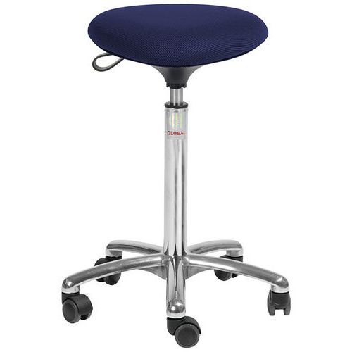 Tabouret Alu50 Assise Tria Tissu 3d Bleu