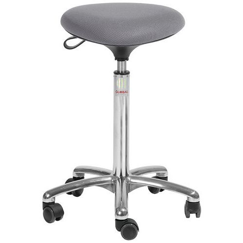 Tabouret Alu50 Assise Tria Tissu 3d Gris