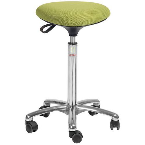 Tabouret Alu50 Assise Tria Tissu 3d Vert