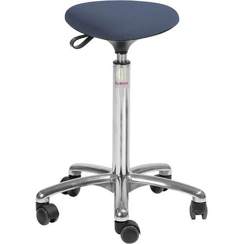 Tabouret Alu50 Assise Tria Cura Bleu