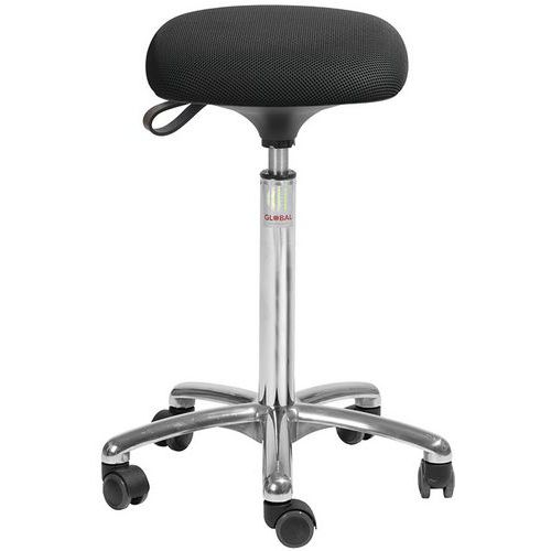 Tabouret Alu50 Assise Tetra Tissu 3d Noir