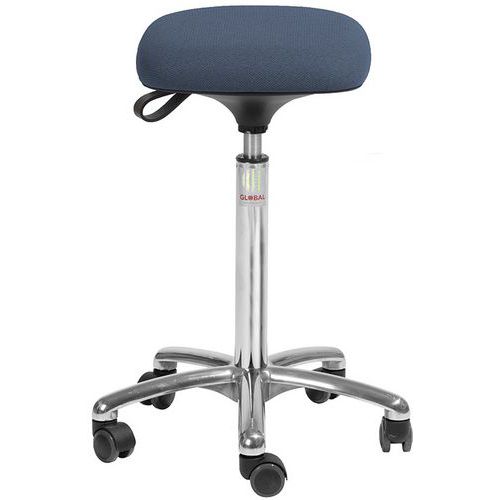Tabouret Tetra-tissu Cura-haut-rouletteseasy Rolling-bleu