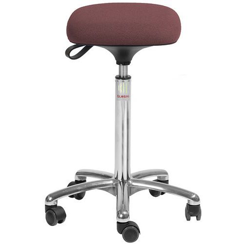 Tabouret Alu50 Assise Tetra Cura Rouge