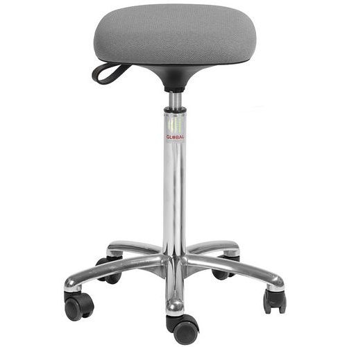 Tabouret Alu50 Assise Tetra Cura Gris