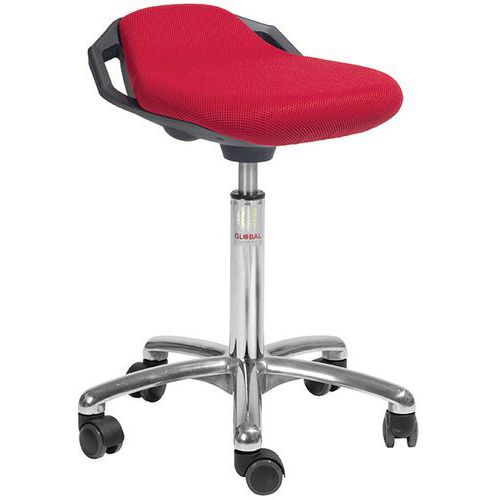 Tabouret Alu50 Assise Space Tissu 3d Rouge