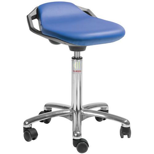 Tabouret Space - Imitation Cuir - Medium - Bleu