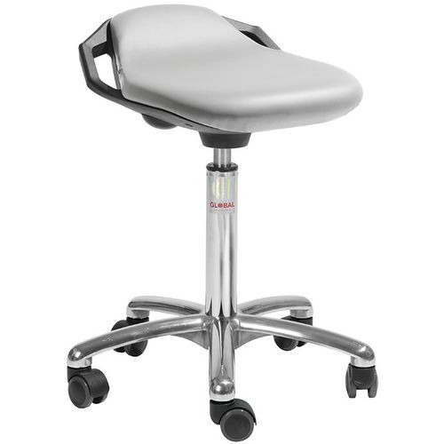 Tabouret Space - Imitation Cuir - Medium - Gris