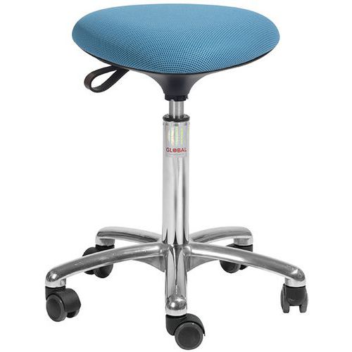 Tabouret Alu50 Assise Tria Tissu 3d Bleu Clair
