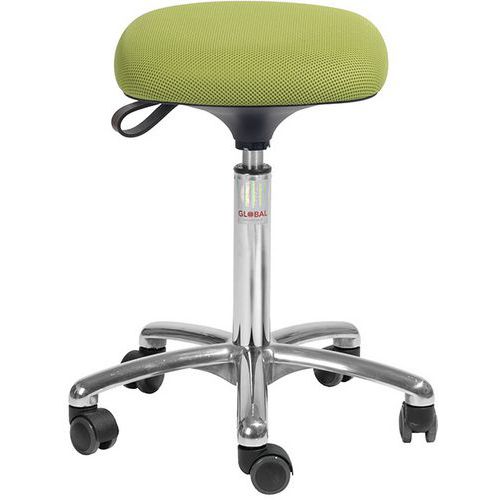 Tabouret Alu50 Assise Tetra Tissu 3d Vert