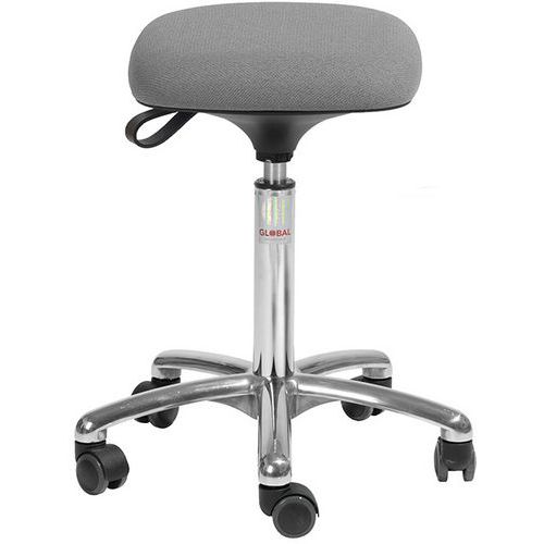 Tabouret Alu50 Assise Tetra Cura Gris
