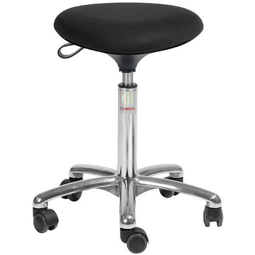 Tabouret Alu50 Assise Tria Tissu 3d Noir